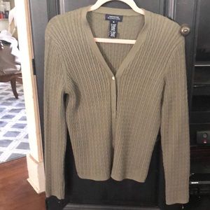 Jones NY moss green cardigan